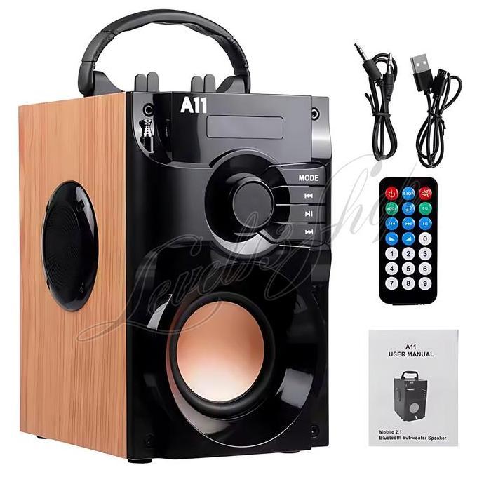 Speaker Bluetooth Super Bass FLECO A11 | Speaker Full Bass Untuk TV, Laptop, Komputer, HP - Speaker 