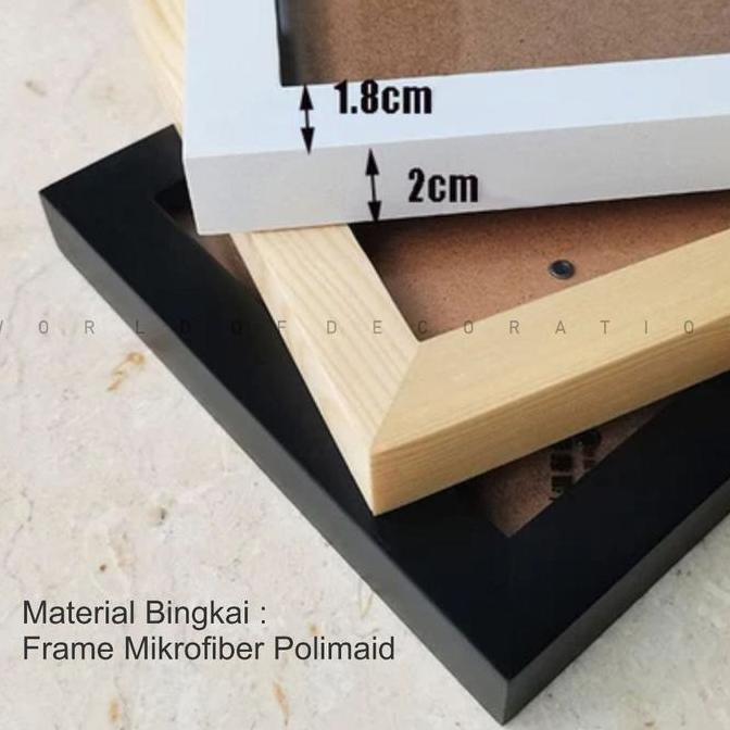 Pigura Frame Bingkai Foto 4R 6R 8R 10R Minimalist Tanpa Kaca