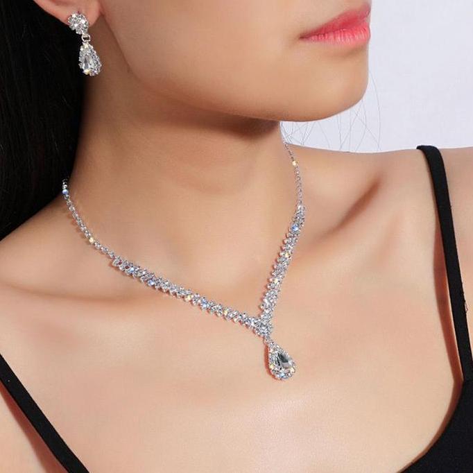 Gasajasii- Perhiasan Pesta 1 Set Kalung Dan Anting - Aksesoris Pesta