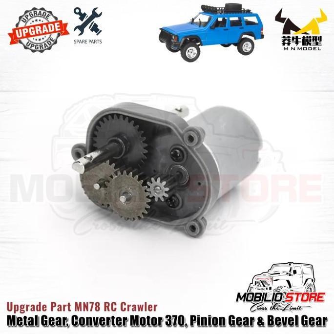 Lansungkirim- Upgrade Part Mn78 Metal Gear Converter 370 Pinion & Bevel Gear Mn 78