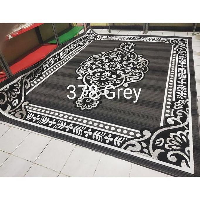 Karpet Permadani Besar Jumbo Klasik  Shafira Almaya Hitam Black Abu-Abu Coklat Brown