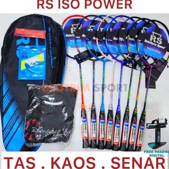 Lansungkirim- Raket Badminton Rs Iso Power Evo 111 222 333 555 666 777 888 999 Metric 7 8 9 10 11 12
