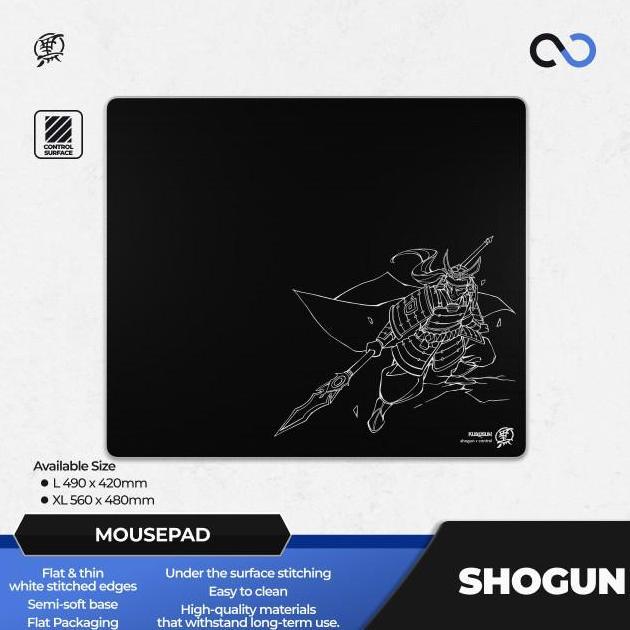 TERBARU - Kurosun Shogun Poron Alpha Cell Base Artisan Gaming Mousepad (Control-Hybrid)