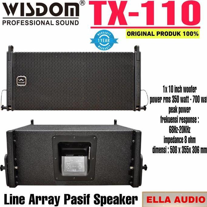 Wisdom TX110 Speaker Line Array 10"inch Pasif Speaker Wisdom TX 110 terlaris