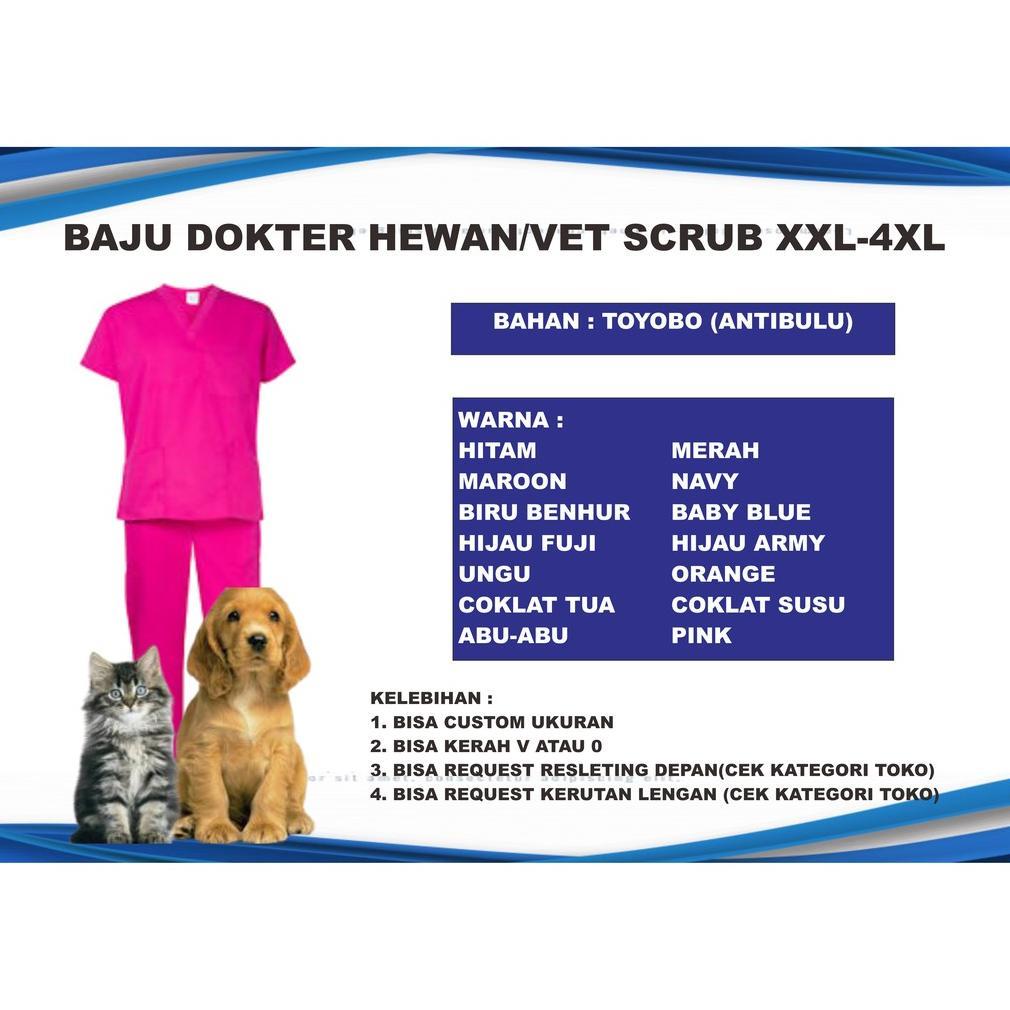 [SF] Baju Dokter Hewan/Vet Scrub XXL-4XL (Dokter Umum Juga Bisa)