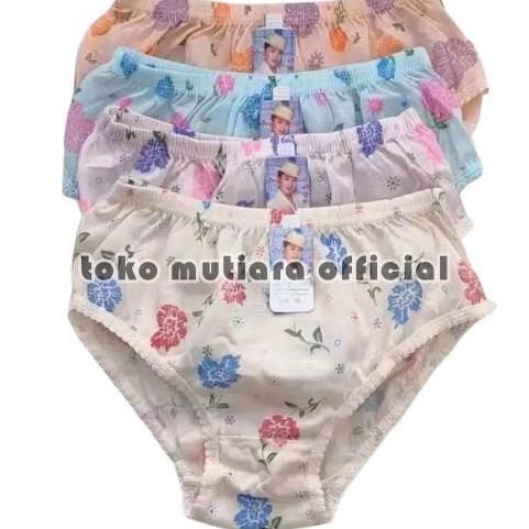 12 Pcs Celana Dalam Wanita Lusinan Cd Cewek Lembut Dewasa Remaja Nyaman Katun Motif Bunga dan Renda 