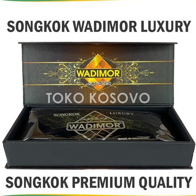 GROSIR (10 Pcs) Songkok Premium WADIMOR LUXURY Tinggi 9 ORIGINAL Peci Solat Hitam Mewah Pria Dewasa 