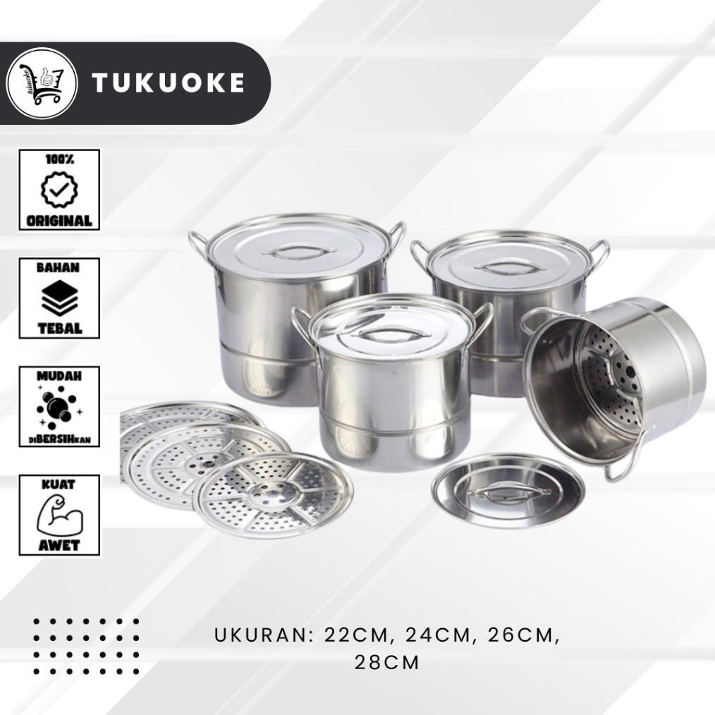 BEST SELLER (5KG) STOCK POT PANCI TINGGI SET 4IN 1 STEAMER / STOCK POT HC PANCI SET DANDANG SARINGAN
