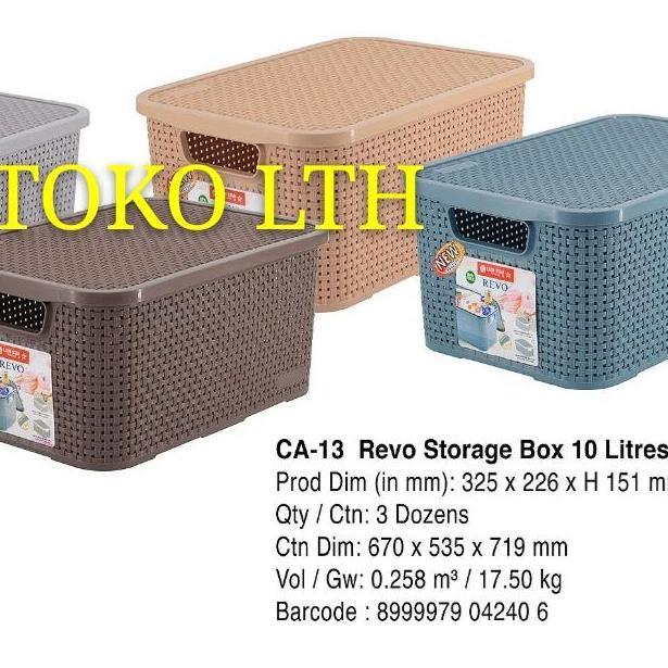 Orgnzr- Kotak Penyimpanan Serbaguna Revo 10 Liter Lion Star Container Wadah