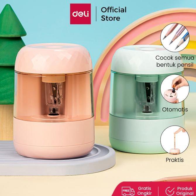 Deli Rautan Pensil Elektrik Otomatis / Electric Pencil Sharpener VA100