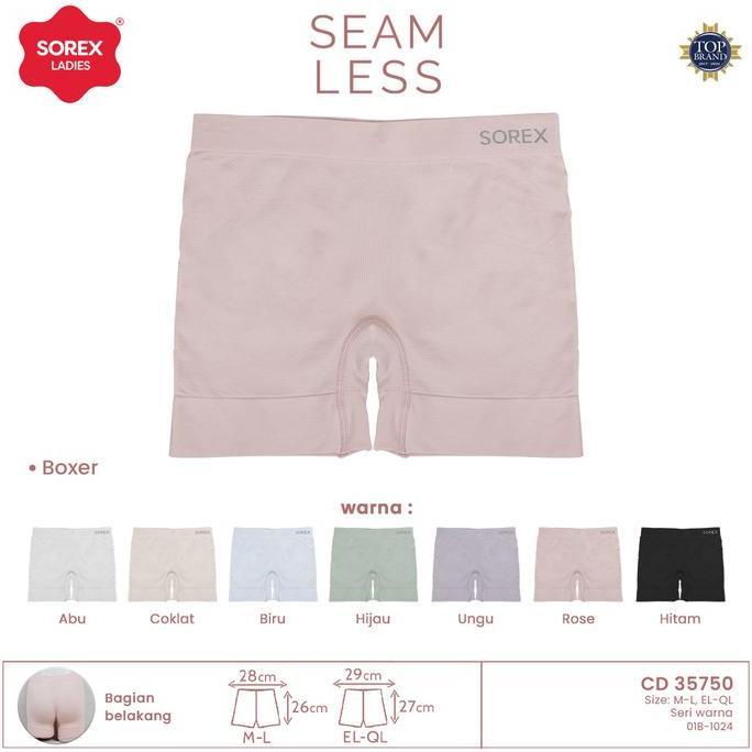cd celana dalam boxer wanita seamless sorex 35750