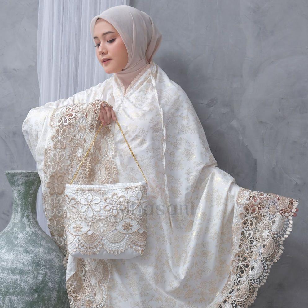 PAKET HEMAT Mukena Dewasa 2in1 Renda Mewah Katun Super Foil Premium Nyaman Muslim Motif Cantik Muken