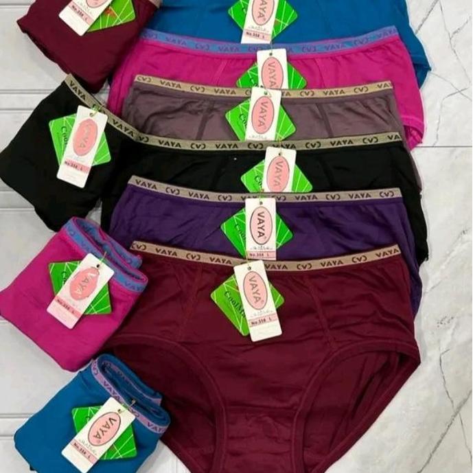 Yuksist- Promo 3 Pcs - 6 Pcs & 12 Pcs Cd Wanita  Bahan Katun Merk Vaya 358 / Nyaman  Lembut Elastis 
