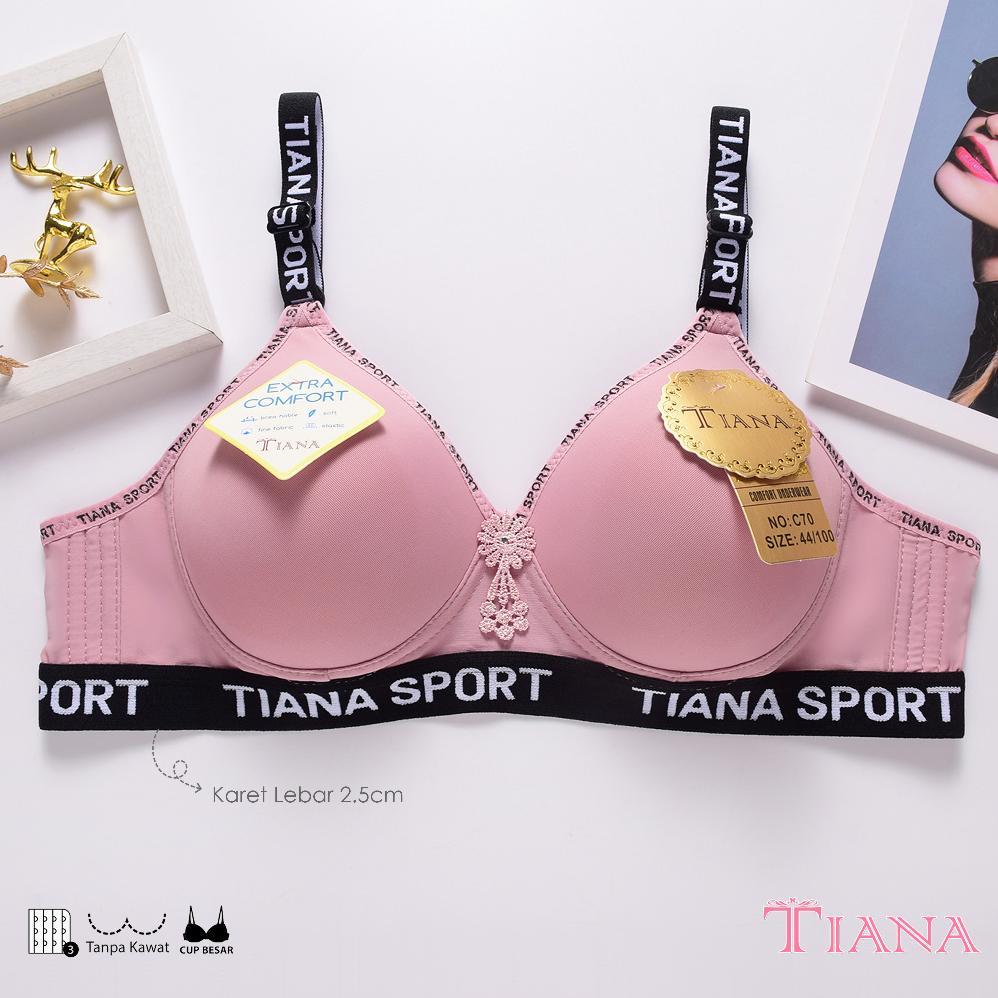 TIANA | Bra Kait 3 Karet Lebar Sporty / TN C70