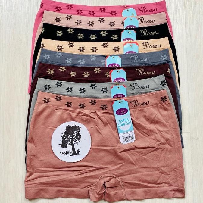 (1pc) Celana short wanita dewasa PIAOLI // CD short wanita celana dalam  boxer PIAOLI free size