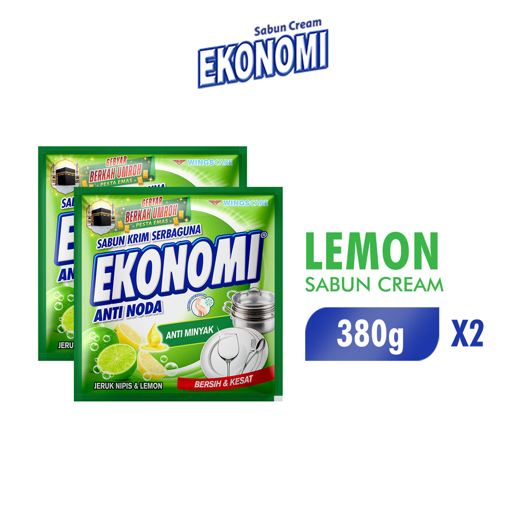 Ekonomi Cream Deterjen Lemon 380 gr x2