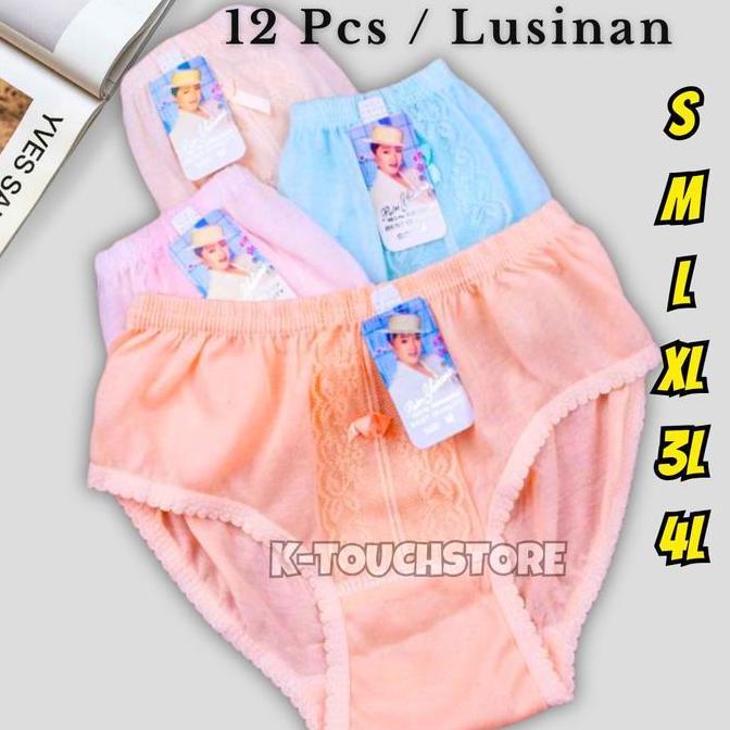 1 Lusin 12 Pcs CD Yulia Celana Dalam Wanita Remaja Dewasa Murah