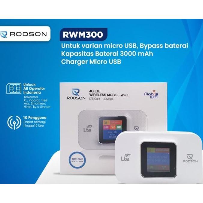 Modem Mifi RODSON RWM300 Router Wifi 4G LTE Mobile Wifi Hotspot Unlock Gsm