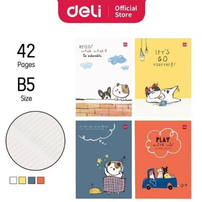 PACK DELI BUKU TULIS SEKOLAH B5 42 LEMBAR RANDOM MOTIF ISI 10 BUKU TULIS