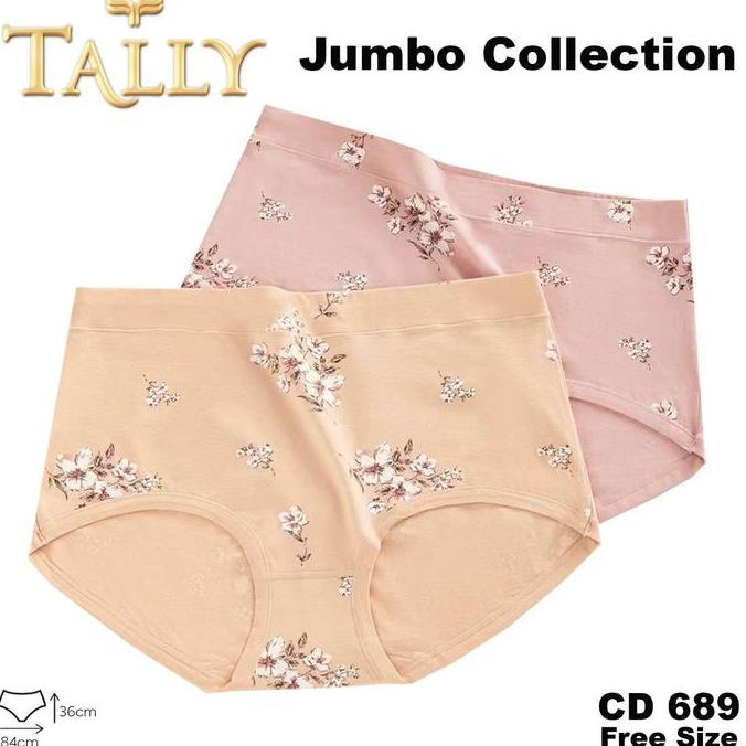TALLY Sarwendah 3 Pcs CD 689 Celana Dalam Wanita Segitiga Cewek JUMBO / BIG SIZE Bahan Katun Fit To 