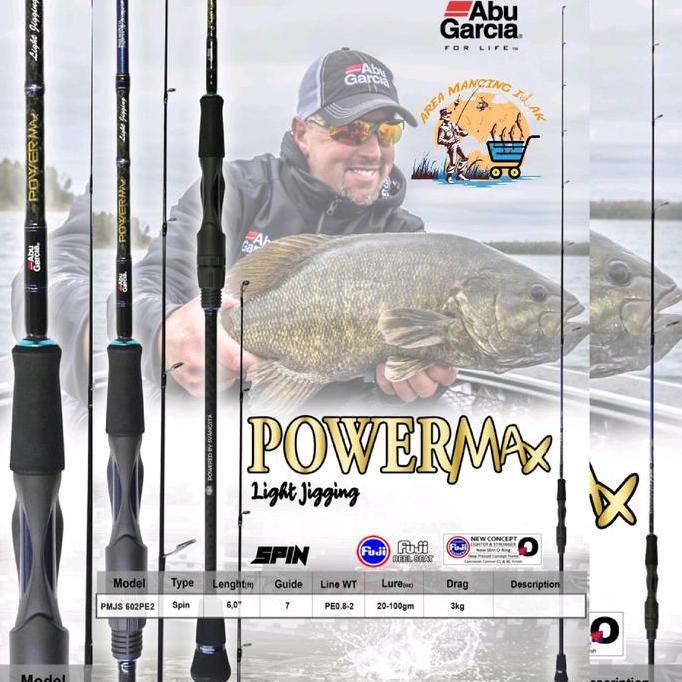 Joran Abu Garcia POWERMAX Light Jigging Spinning 602 PE0.8-2