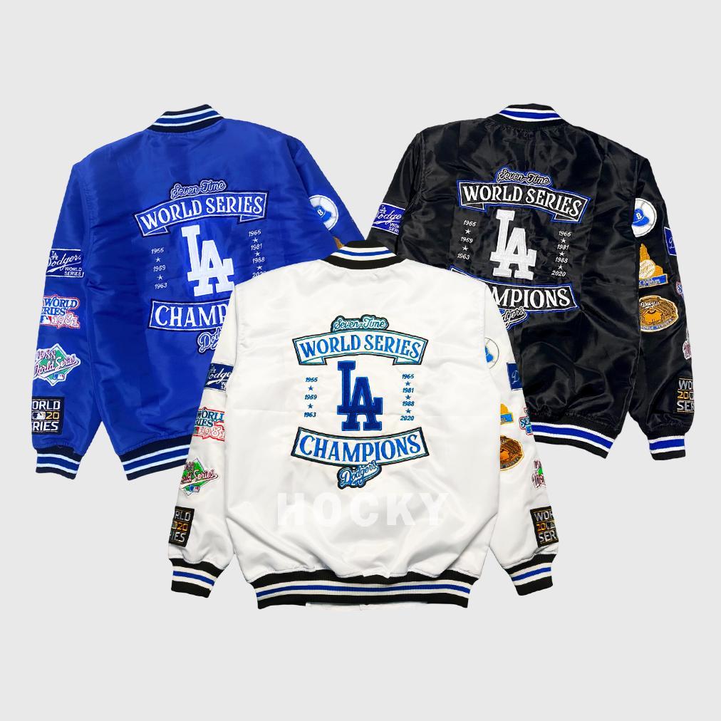 Murah Hocky - Jacket Varsity Baseball La Dodgers Mbl Unisex Full Bordir Premium  Distro