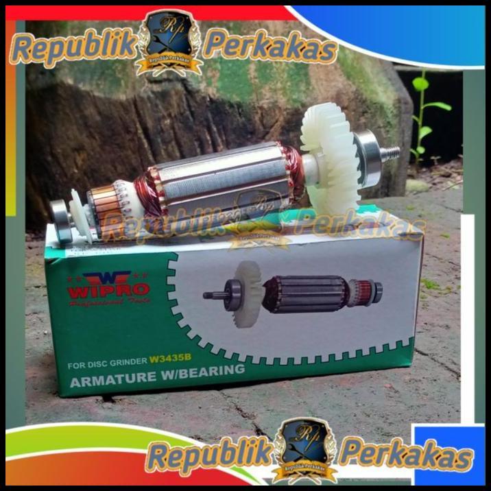 TERMURAH WIPRO ARMATURE / ANGKER W3435B UNTUK MESIN GERINDA WIPRO W3435B (BUKAN W3435) 