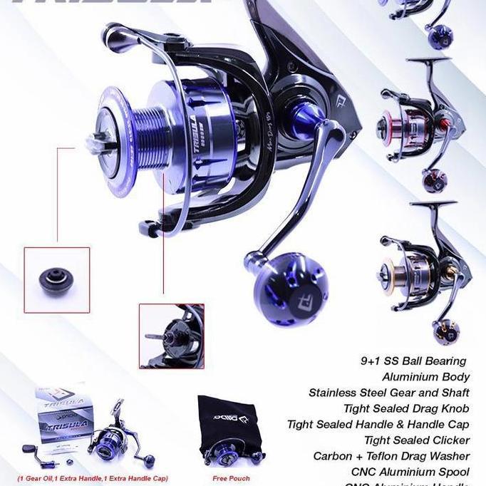 Reel Pancing Power Handle Daido Trisula Sw 1000-6000 Aluminium Body