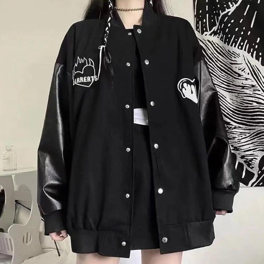 original larkerts baseball jaket varsity oversize - jaket varsity wanita oversize - jaket baseball o