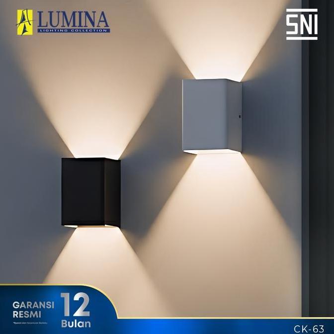 Lumina - Lampu Dinding LED Sorot 2 Arah Minimalis Modern Indoor Outdoor Wall Lamp Light Up Down Deko