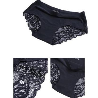 Celana Dalam Wanita Renda Cewek Brokat Jumbo Pakaian Dalam Seamless Satin Silk