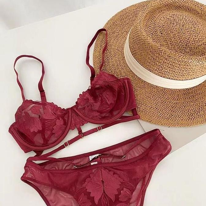 Madison Bra Set Panties BH Kawat Wanita L Renda Gstring Setelan