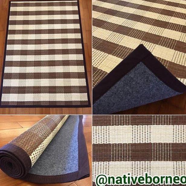 '' KARPET WEBBING COKLAT 200CM X 250CM, KARPET ROTAN WEBBING, KARPET ANYAMAN ROTAN, TIKAR ROTAN ANYA