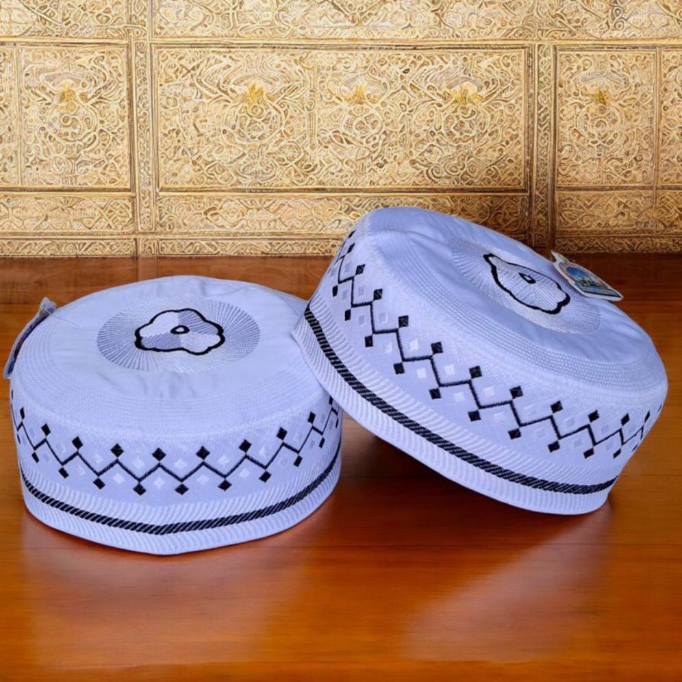 Diskon Peci Madinah Bugis Original Bahan Premium/ Peci Putih Umroh Dan Haji Dewasa