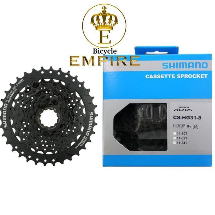 Cycle- Shimano Hg31 Cassette Sprocket 8 Speed 11-32T 11-34T Megarange Bicycle Empire