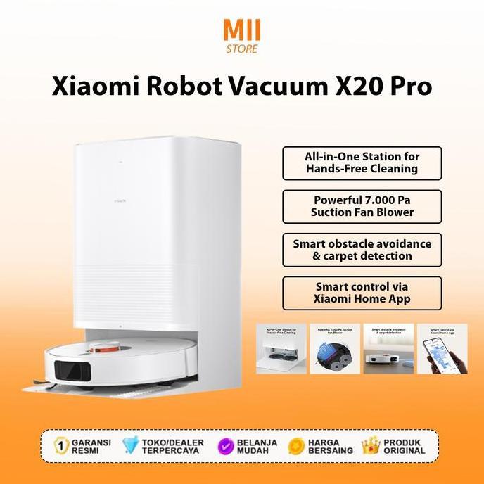 Promo Xiaomi Robot Vacuum X20 Pro - 7000Pa - Navigasi Laser Ldsp