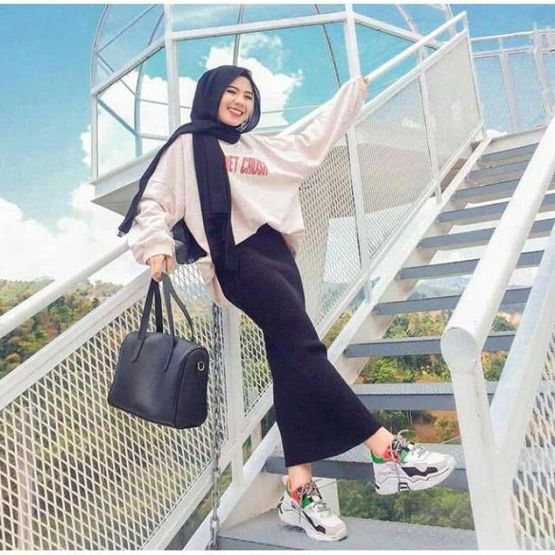 Premium Rok Rajut Span Knit Rok Semi Rajut Terlaris Tanpa Belahan