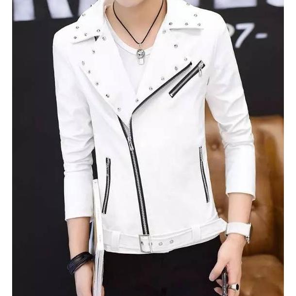 Exclusive Jaket Kulit Serong Ramones Korea Terbaru