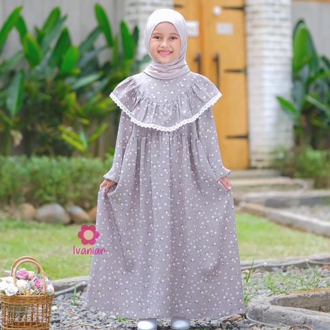 Tile Brukat Ivaniar Dress Vintage "Naura Dress" Ala Belanda Gamis Wanita Muslim Mewah