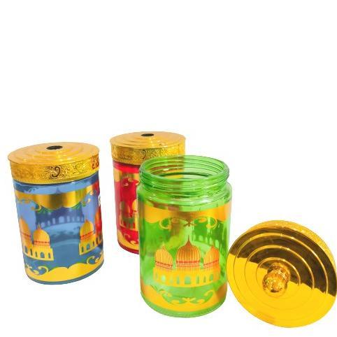 Toples kaca unik mewah tebal kue kering kedap udara 3 warna AFT133