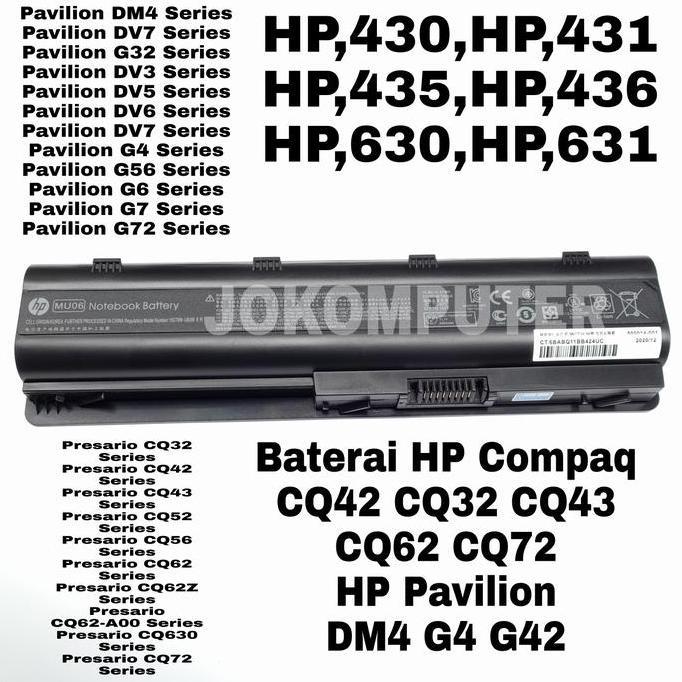 DI66 >> Baterai Laptop HP Pavilion G4 Series Original