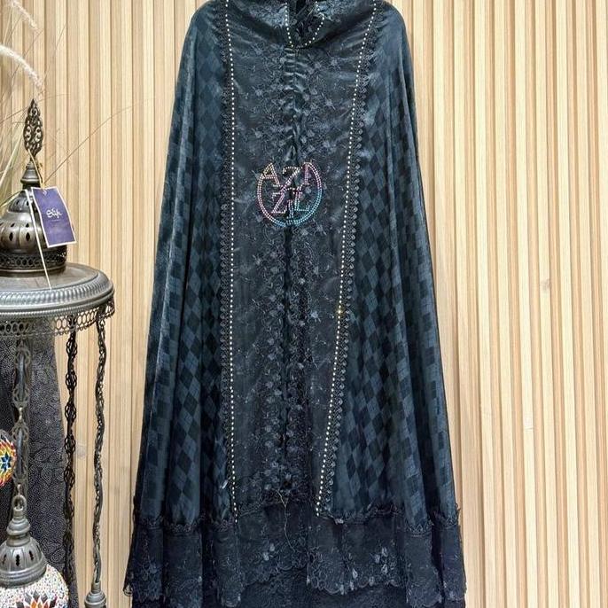 Mukenah Azizil Sutra Ori Full Renda sowroski HM