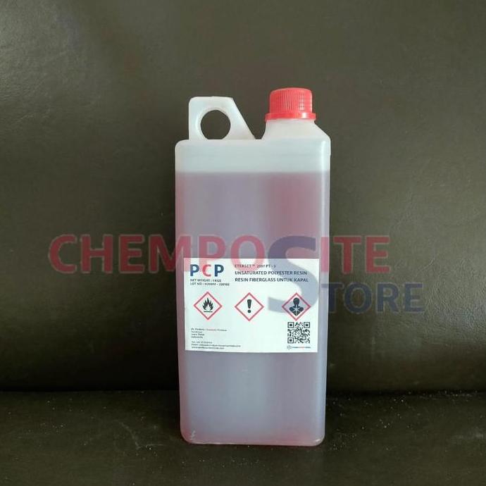 resin fiber kapal 1 KG - resin fiberglass merah butek - lem fiber pink KAPAL FIBER KEMASAN 1 KG