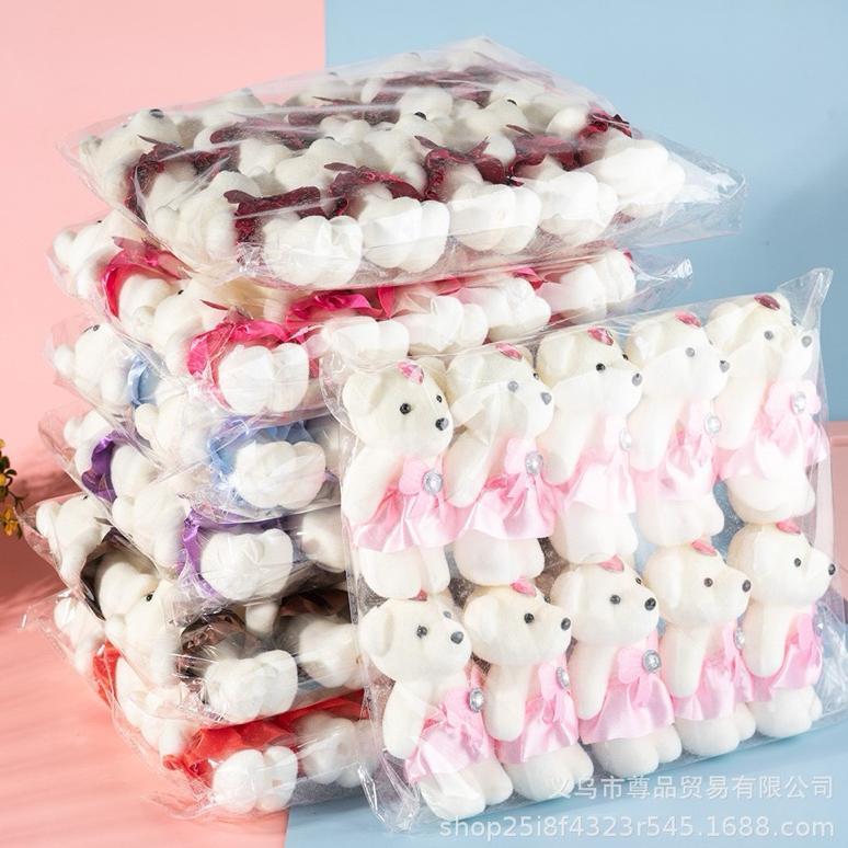 HOT [10051] (1pcs) Boneka Mini Teddy Bear, Boneka Beruang Polos, Mini Bear untuk buket bunga KEKINIA