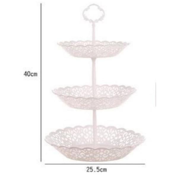 Zalwastore Piring Prasmanan Ukir Susun 3/ Piring Saji / Piring Kue / Piring Buah / Piring Souvenir