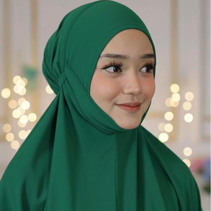 Mukena Satin Silk Premium Set Prayer Exclusive Size Jumbo Tutup Dagu  Bawahan Hitam Mewah Panjang Ka