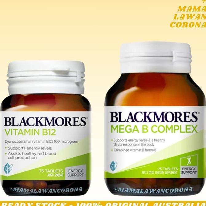 Lansungkirim- Blackmores Mega B Complex 75 Tablets Vitamin B12 B 12 Executive Stress Formula 160 Tab