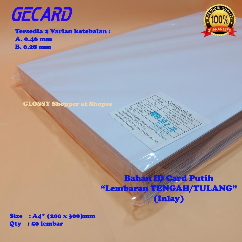 [SR] BAHAN PVC ID CARD - PVC nya saja - Lembaran Tengah/Tulang