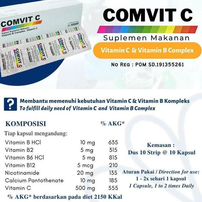 Lansungkirim- Comvit C 500 + B Complex 1 Box Isi 100 Kapsul Untuk Imunitas Termurah
