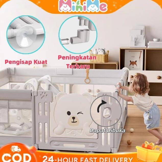 [MURCE] Playpen Kain Oxford Premium - Pagar Bayi Edukasi Multifungsi 6Bulan+ untuk Mandi Bola Rumaha